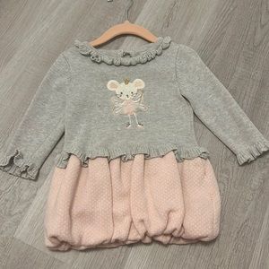 Knitted mouse dress 12Mo
